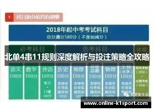 北单4串11规则深度解析与投注策略全攻略